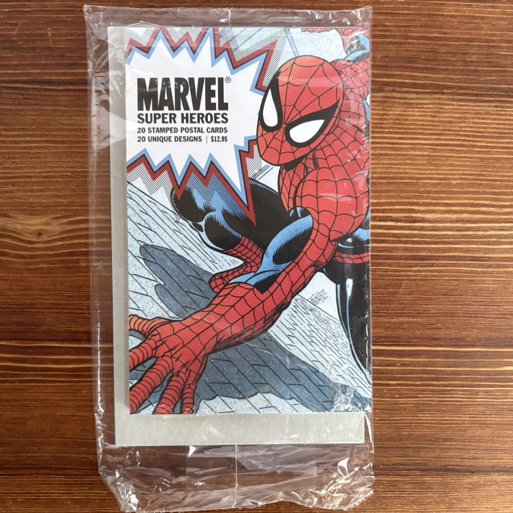 Marvel Super Heroes Spider-Man Stamped Postcard Set 20 Designs Sealed